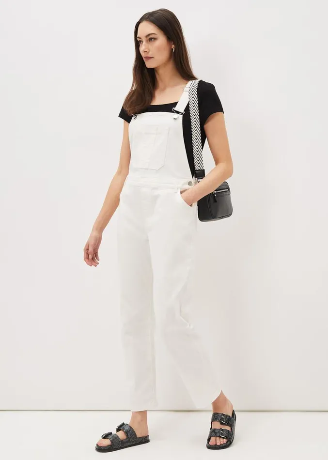 Khari Denim Dungarees White Women Phase Eight Dresses