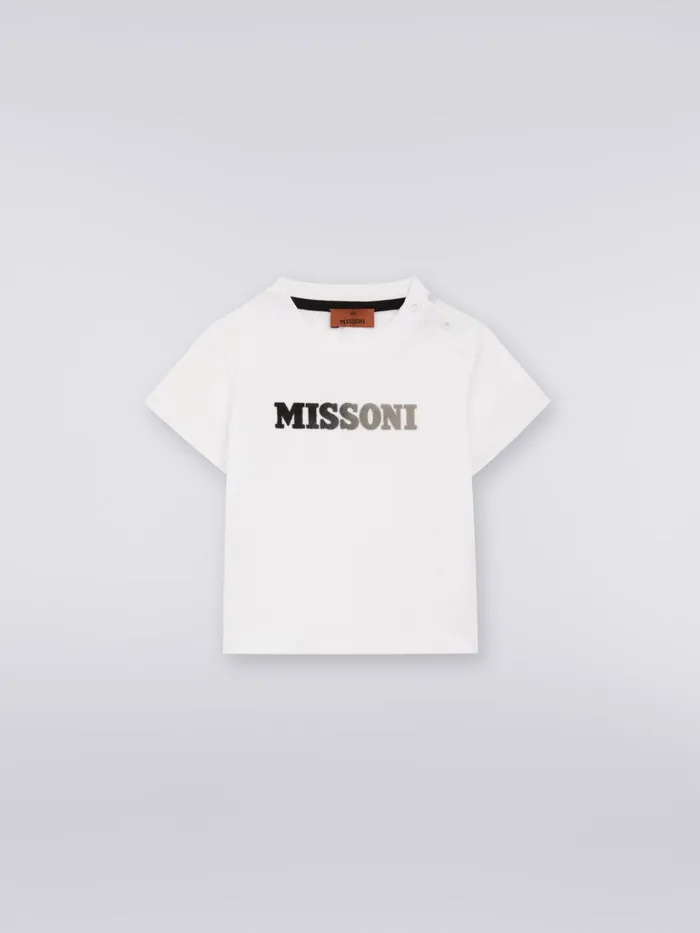 Kids Cotton TShirt With Dgrad Logo White Missoni Baby 024 Months