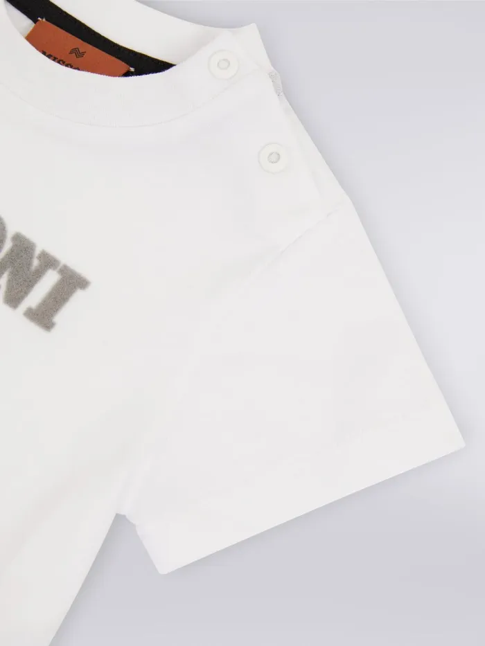 Kids Cotton TShirt With Dgrad Logo White Missoni Baby 024 Months Kids Cotton TShirt With Dgrad Logo White Missoni Baby 024 Months