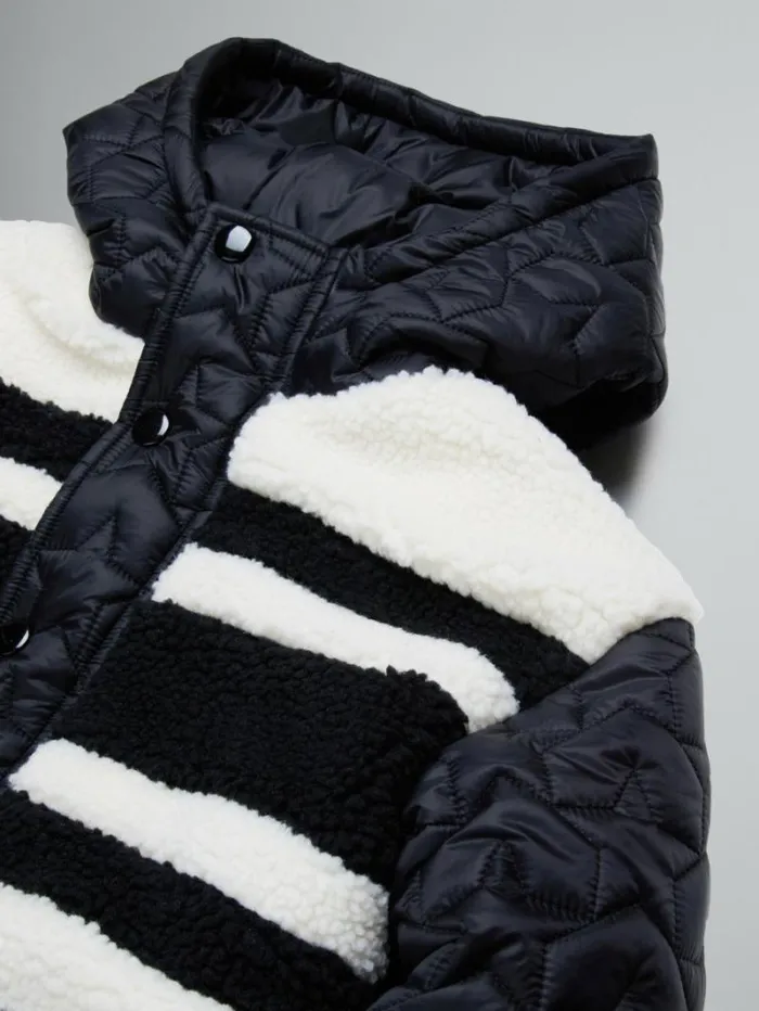 Kids Marni Padded Jacket With Stars And Teddy Inserts