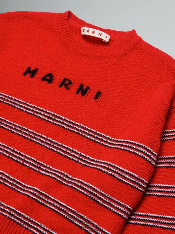Kids Marni Striped WoolBlend Pullover