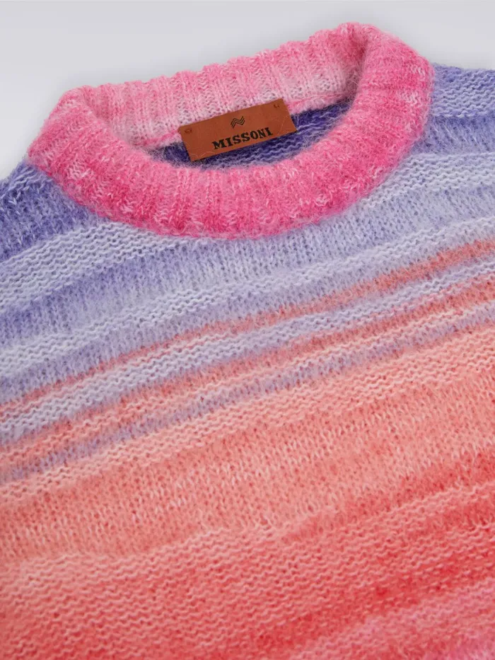 Kids Mohair And Alpaca Blend CrewNeck Jumper Multicoloured Missoni Clothing Kids Mohair And Alpaca Blend CrewNeck Jumper Multicoloured Missoni Clothing