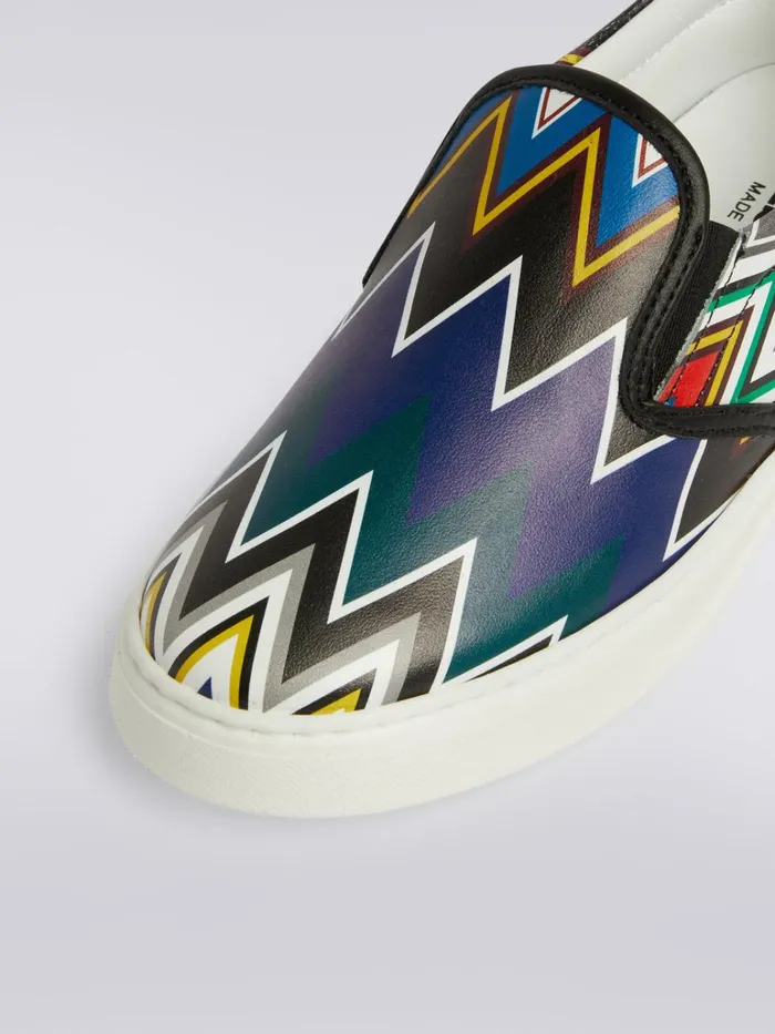 Kids SlipOn Trainers With Zigzag Print Multicoloured Missoni Accessories Kids SlipOn Trainers With Zigzag Print Multicoloured Missoni Accessories