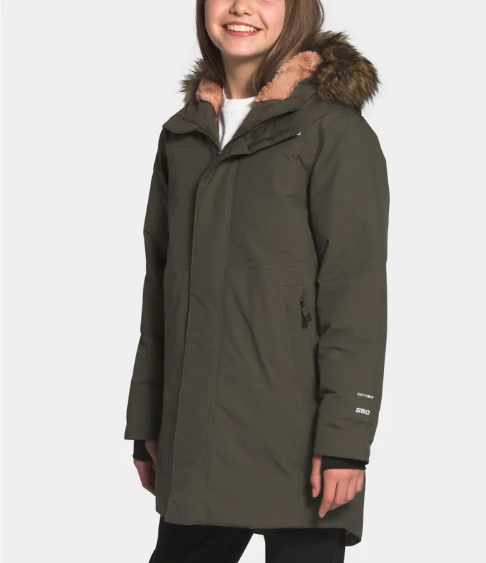 Kids The North Face Jackets and Vests Arctic Swirl Parka Vanadis Grey