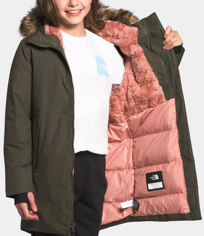 Kids The North Face Jackets and Vests Arctic Swirl Parka Vanadis Grey