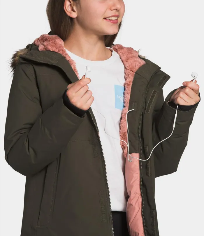 Kids The North Face Jackets and Vests Arctic Swirl Parka Vanadis Grey