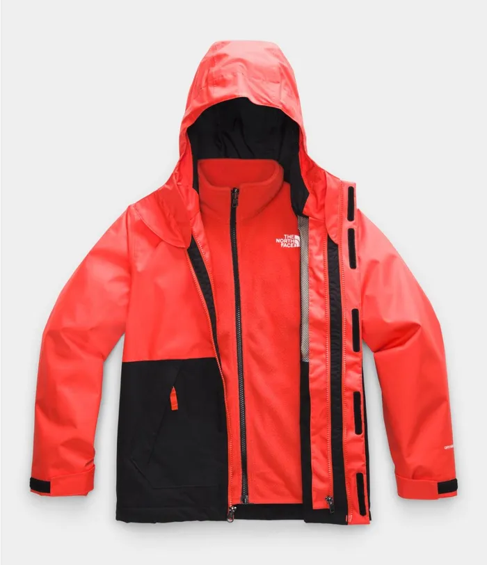 Kids The North Face Jackets and Vests Vortex Triclimate Flare Orange
