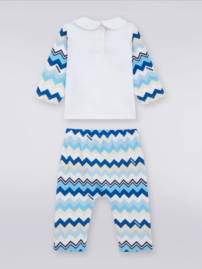 Kids ThreePiece Set In Cotton With Zigzag Pattern Multicoloured Missoni Baby 024 Months Kids ThreePiece Set In Cotton With Zigzag Pattern Multicoloured Missoni Baby 024 Months