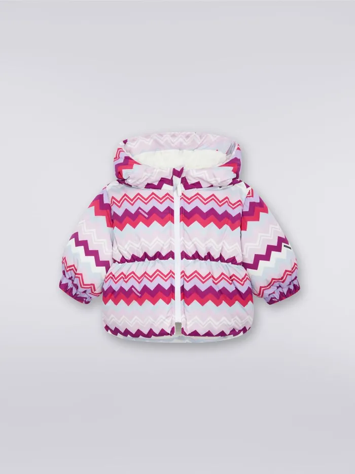 Kids Zigzag Nylon Jacket With Gather Multicoloured Missoni Baby 024 Months