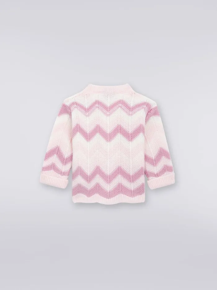 Kids Zigzag Wool Knit Cardigan Multicoloured Missoni Baby 024 Months Kids Zigzag Wool Knit Cardigan Multicoloured Missoni Baby 024 Months