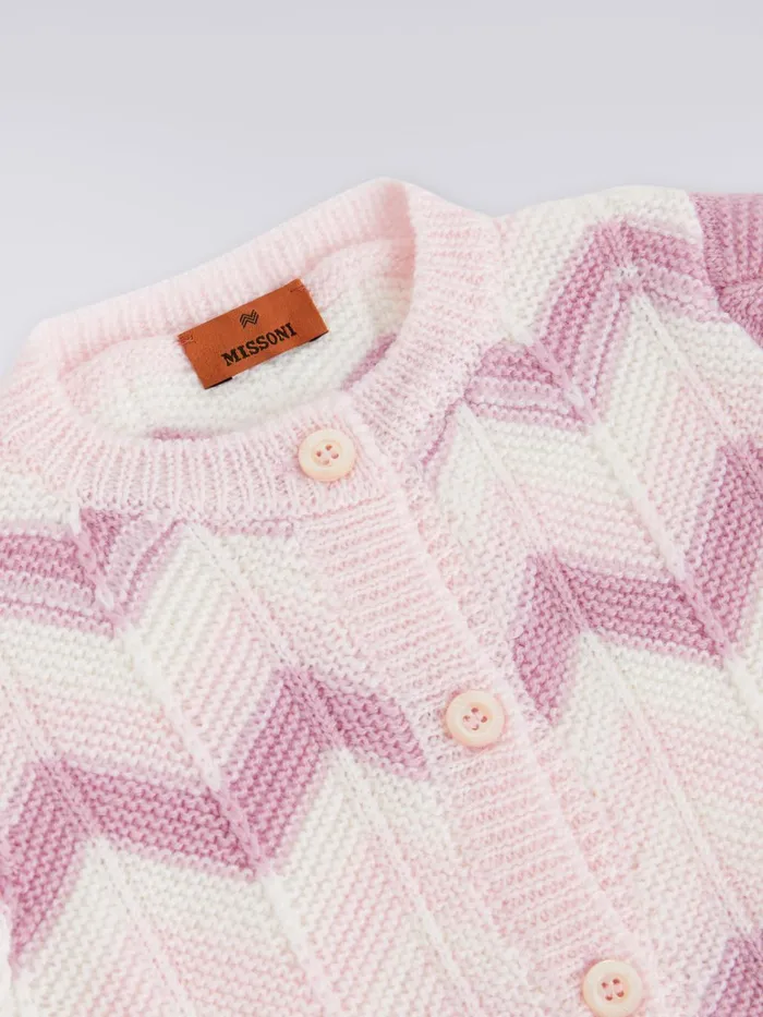 Kids Zigzag Wool Knit Cardigan Multicoloured Missoni Baby 024 Months Kids Zigzag Wool Knit Cardigan Multicoloured Missoni Baby 024 Months