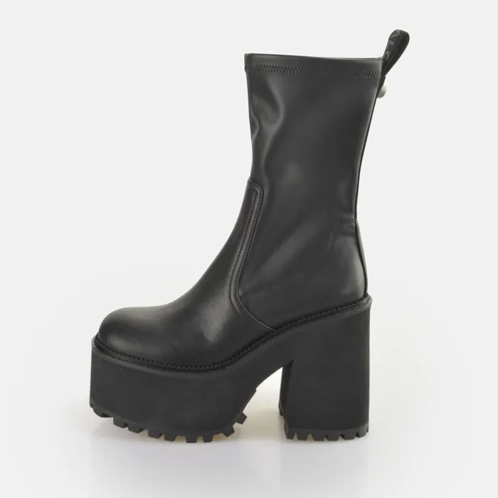 Killah Sock Boot Black Buffalo Platforms