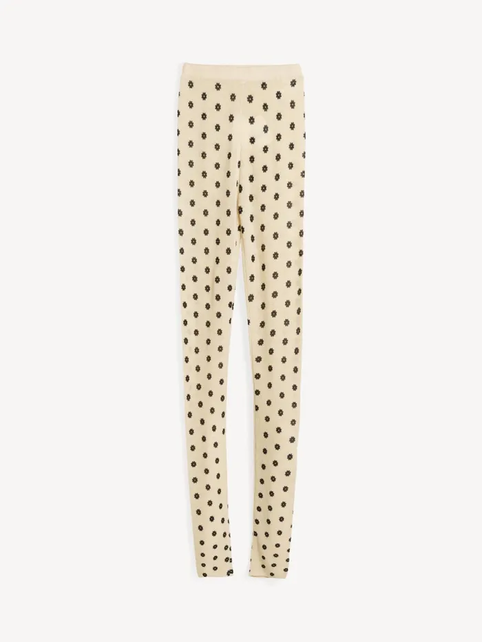 Knitwear Women By Malene Birger Breele Wool Leggings Graphic Flower