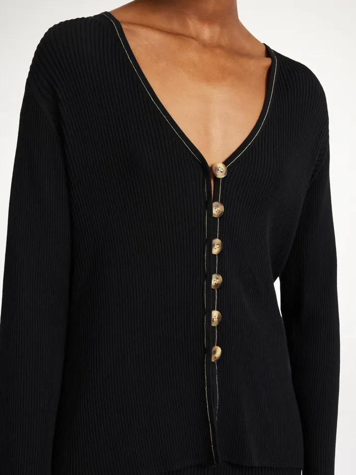 Knitwear Women By Malene Birger Cirella Cardigan Black