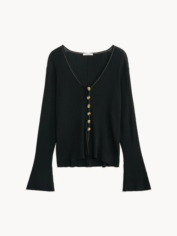 Knitwear Women By Malene Birger Cirella Cardigan Black