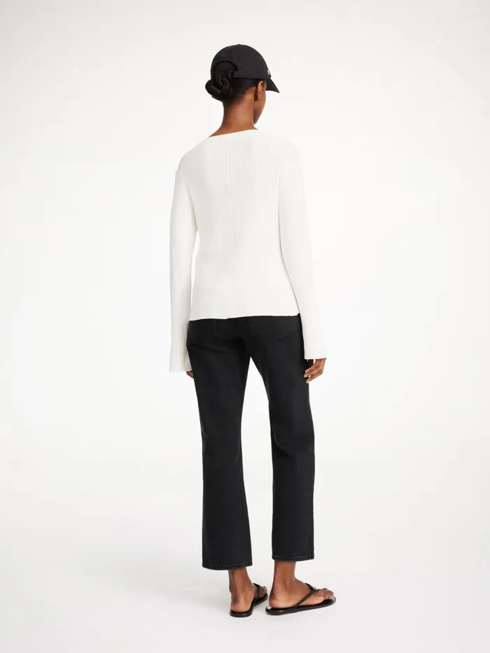 Knitwear Women By Malene Birger Cirella Cardigan Soft White