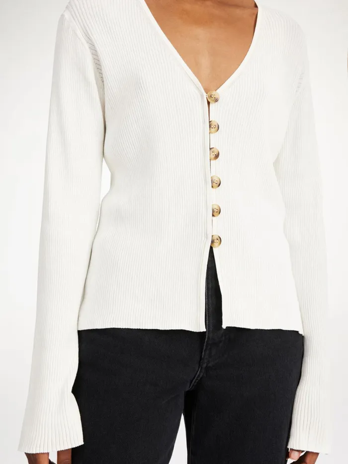 Knitwear Women By Malene Birger Cirella Cardigan Soft White