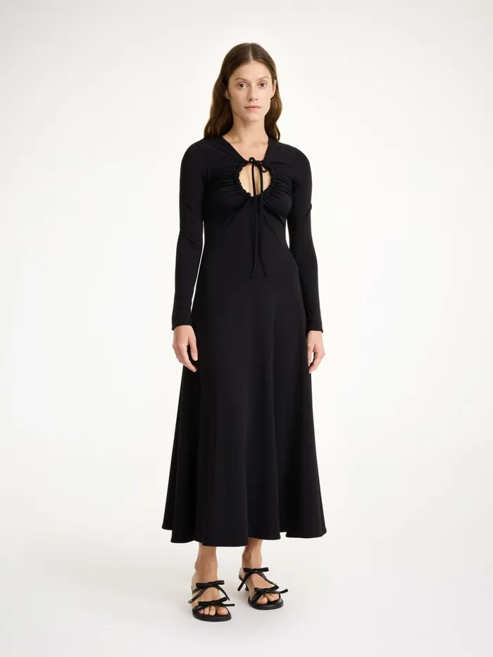 Knitwear Women By Malene Birger Deija Maxi Dress Black