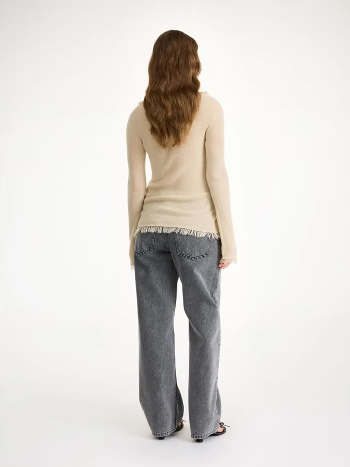 Knitwear Women By Malene Birger Dreele WoolBlend Sweater Oyster Gray