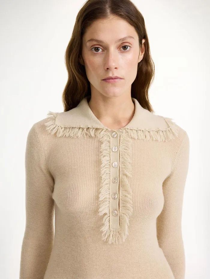Knitwear Women By Malene Birger Dreele WoolBlend Sweater Oyster Gray