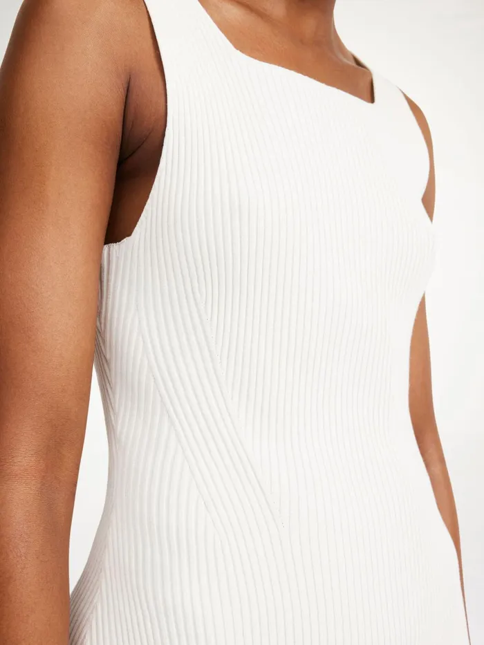 Knitwear Women By Malene Birger Milelo Maxi Dress Soft White