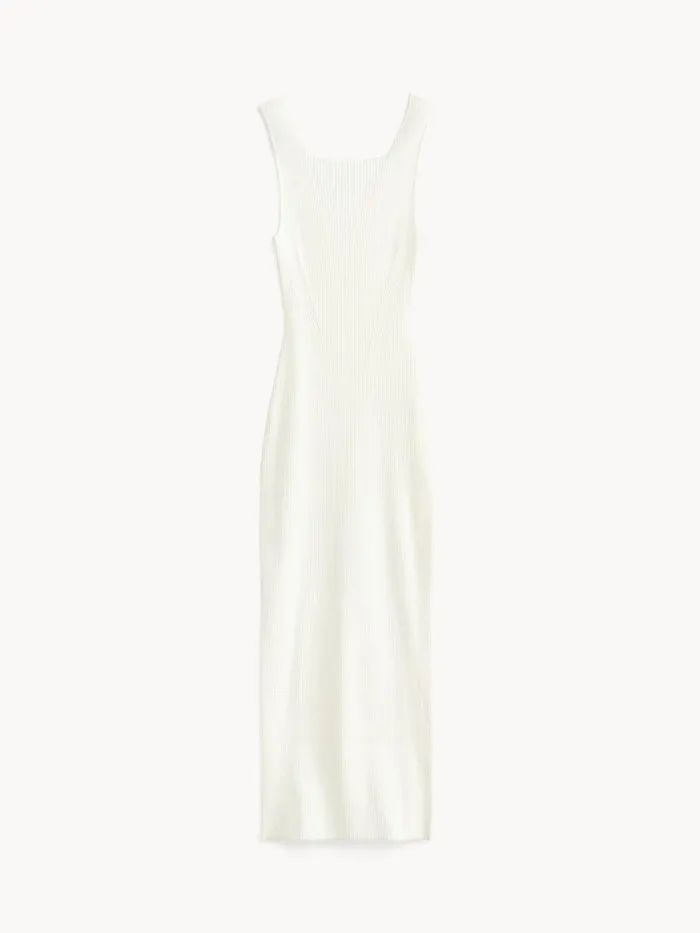 Knitwear Women By Malene Birger Milelo Maxi Dress Soft White