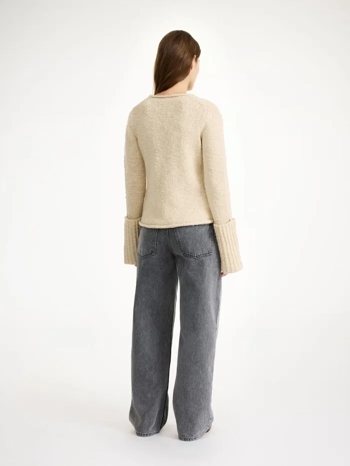 Knitwear Women By Malene Birger Sorena Sweater Oyster Gray