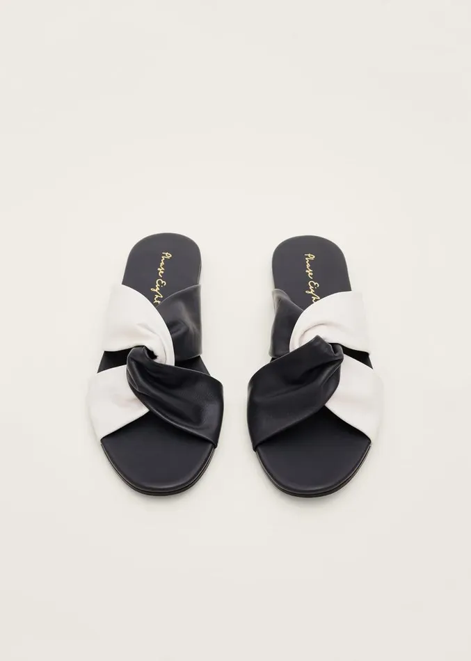 Knotted Flat Sandal Navyivory Women Phase Eight Sandals