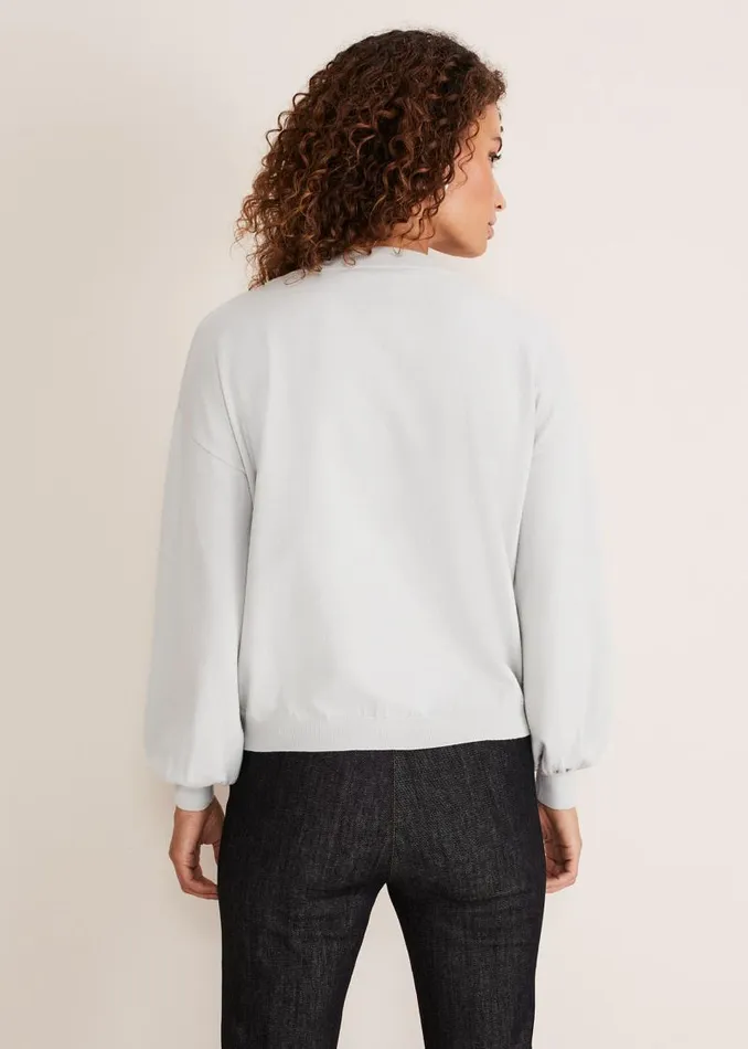 Kylie V Neck Balloon Sleeve Knit Eau De Nil Women Phase Eight Knitwear