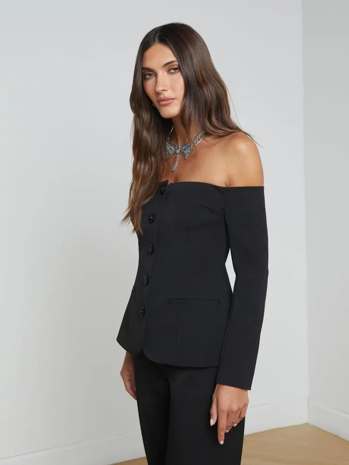 L039Agence Blazers and Jackets Women Alice Blazer Top Black L039Agence Blazers and Jackets Women Alice Blazer Top Black