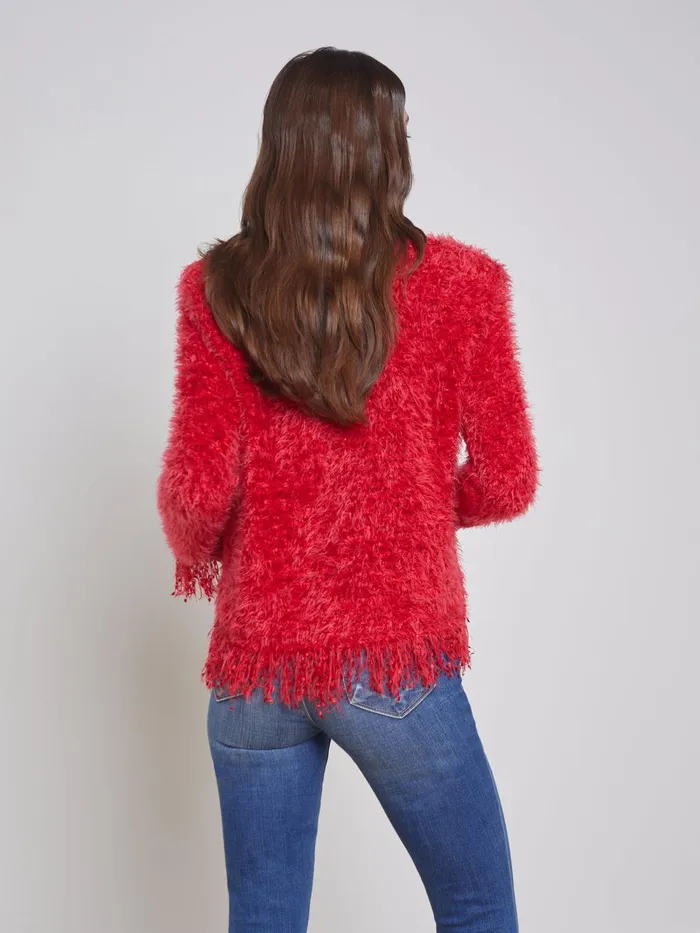 L039Agence Blazers and Jackets Women Azure Fringe Cardigan Blazer Red L039Agence Blazers and Jackets Women Azure Fringe Cardigan Blazer Red