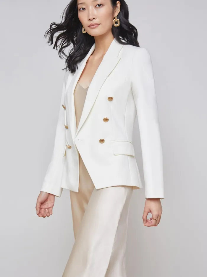 L039Agence Blazers and Jackets Women Kenzie Blazer Ivory L039Agence Blazers and Jackets Women Kenzie Blazer Ivory