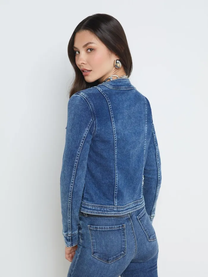 L039Agence Denim Jackets Women Yari Denim Jacket Rhodes L039Agence Denim Jackets Women Yari Denim Jacket Rhodes