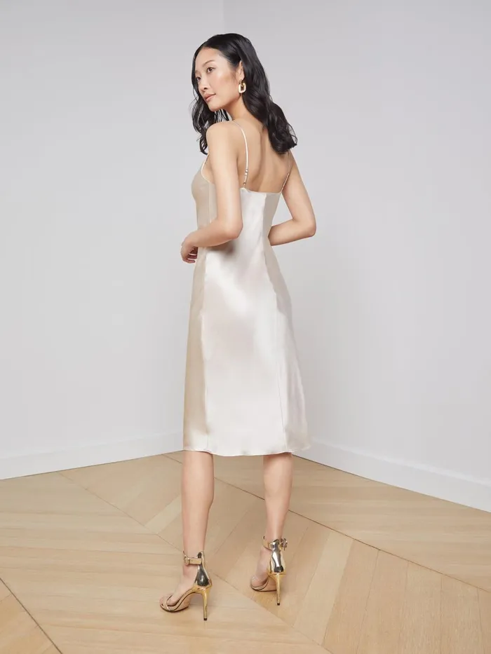 L039Agence Dresses and Jumpsuits Women Jodie Silk Slip Dress Champagne L039Agence Dresses and Jumpsuits Women Jodie Silk Slip Dress Champagne