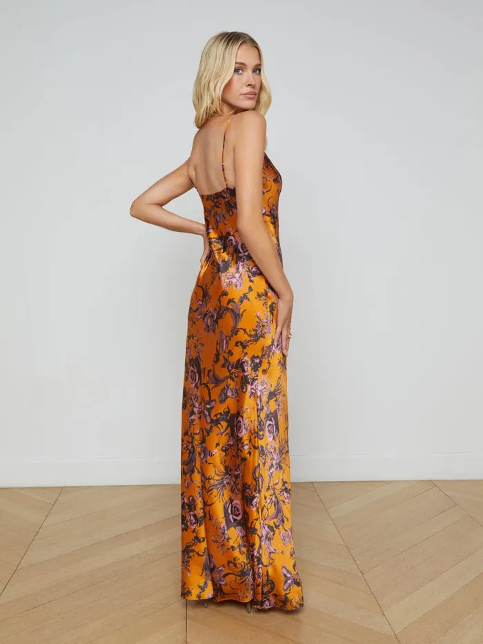 L039Agence Dresses and Jumpsuits Women Serita Silk Slip Dress Desclay Multi Baroque Floral L039Agence Dresses and Jumpsuits Women Serita Silk Slip Dress Desclay Multi Baroque Floral