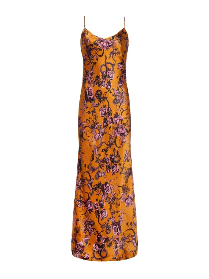 L039Agence Dresses and Jumpsuits Women Serita Silk Slip Dress Desclay Multi Baroque Floral L039Agence Dresses and Jumpsuits Women Serita Silk Slip Dress Desclay Multi Baroque Floral