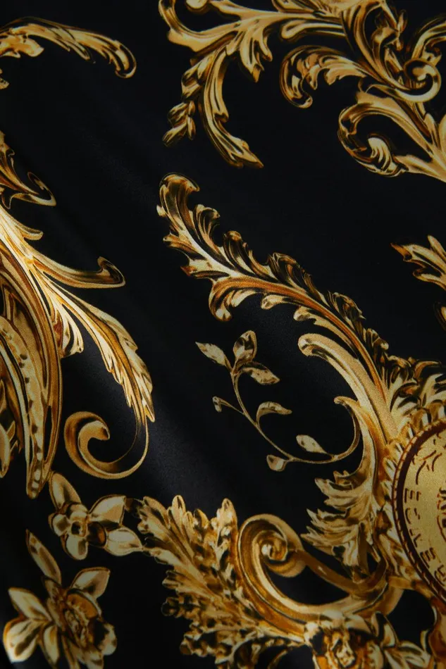 L039Agence Dresses and Jumpsuits Women Venice Silk Gown Blackgold Large Barocco Swirl L039Agence Dresses and Jumpsuits Women Venice Silk Gown Blackgold Large Barocco Swirl