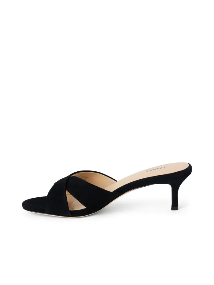 L039Agence Heels Women Aveline KittenHeel Sandal Black Suede L039Agence Heels Women Aveline KittenHeel Sandal Black Suede