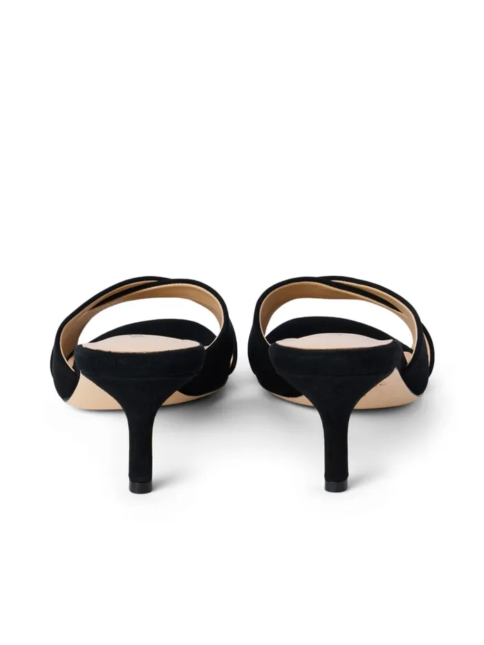L039Agence Heels Women Aveline KittenHeel Sandal Black Suede L039Agence Heels Women Aveline KittenHeel Sandal Black Suede