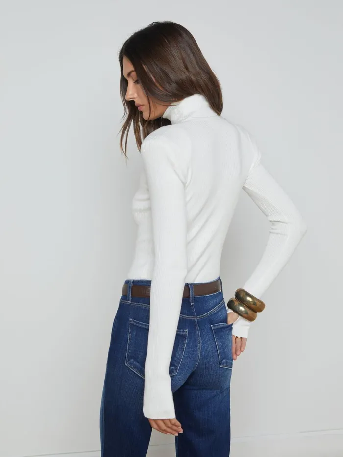 L039Agence Knitwear Women Reeves Turtleneck Ivoryblack L039Agence Knitwear Women Reeves Turtleneck Ivoryblack