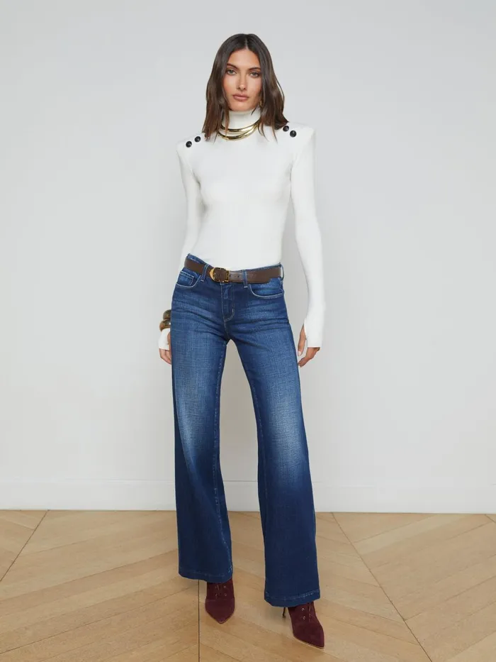 L039Agence Knitwear Women Reeves Turtleneck Ivoryblack L039Agence Knitwear Women Reeves Turtleneck Ivoryblack