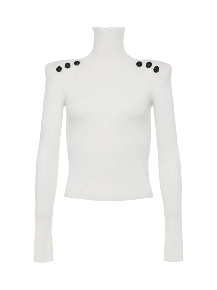 L039Agence Knitwear Women Reeves Turtleneck Ivoryblack L039Agence Knitwear Women Reeves Turtleneck Ivoryblack
