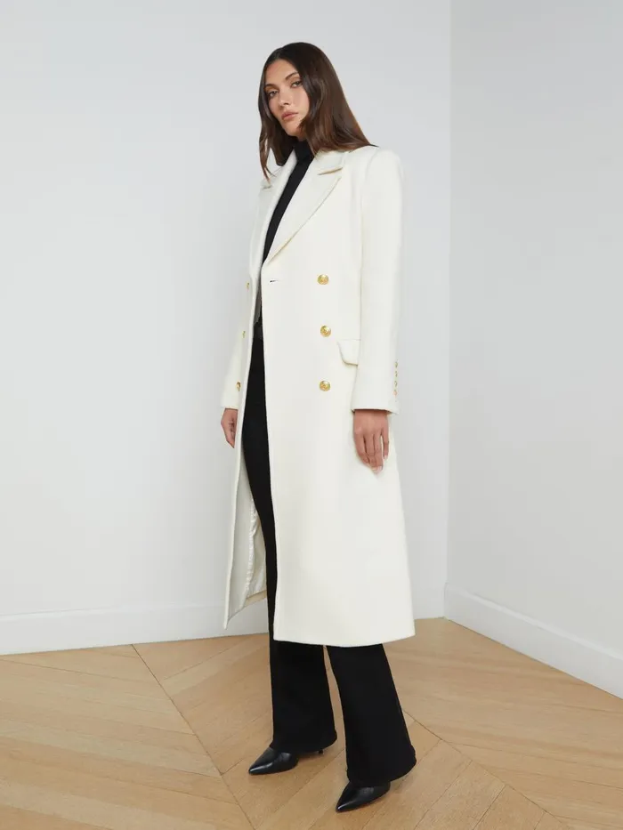L039Agence Outerwear Women Olina Coat Ivory L039Agence Outerwear Women Olina Coat Ivory