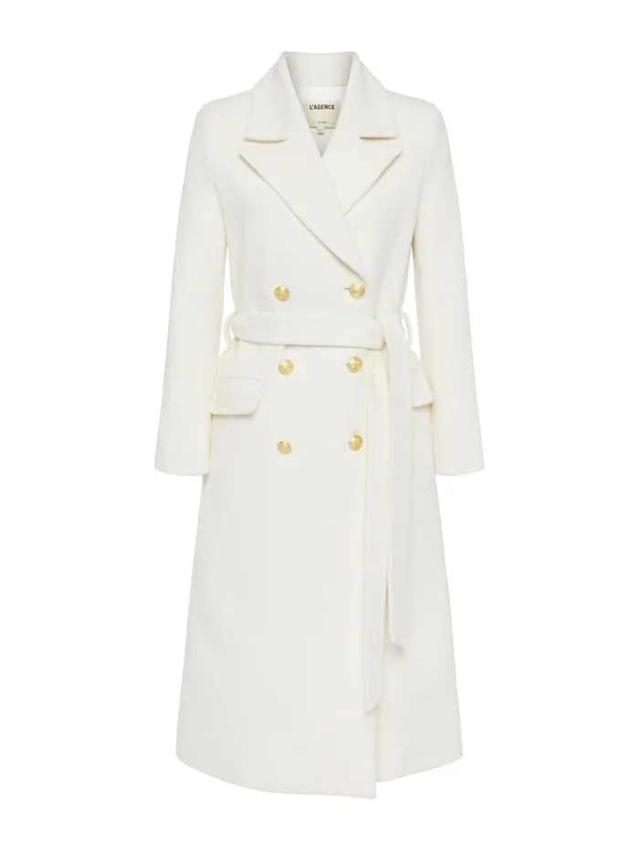 L039Agence Outerwear Women Olina Coat Ivory L039Agence Outerwear Women Olina Coat Ivory