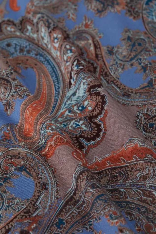 L039Agence Tees Women Ressi Fitted Tee Periwinkle Multi French Paisley L039Agence Tees Women Ressi Fitted Tee Periwinkle Multi French Paisley
