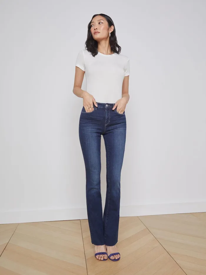 L039Agence Tees Women Ressi Fitted Tee White Micro Modal L039Agence Tees Women Ressi Fitted Tee White Micro Modal