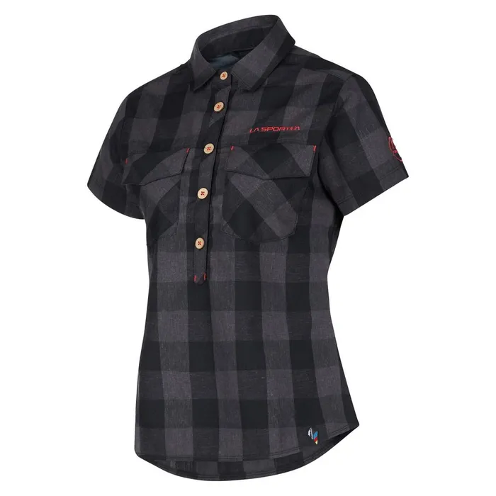 La Sportiva Technical Shirts Nomad SS Shirt W CarbonCherry Tomato 8211 Women
