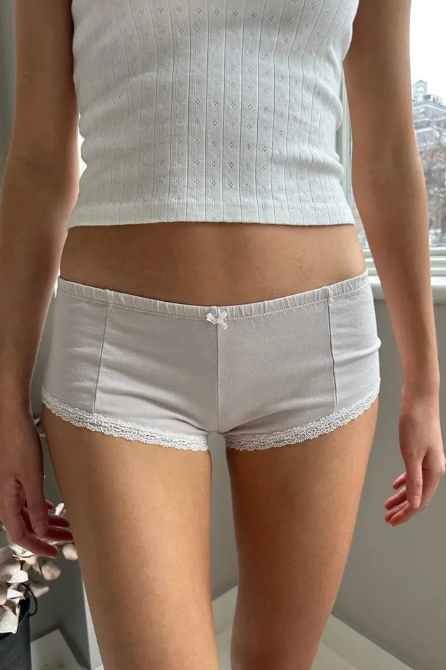 Lace Hipster Underwear Beige Women Brandy Melville Intimates