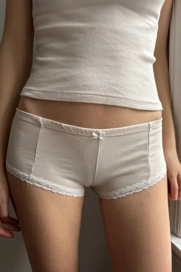 Lace Hipster Underwear Pastel Pink Women Brandy Melville Intimates