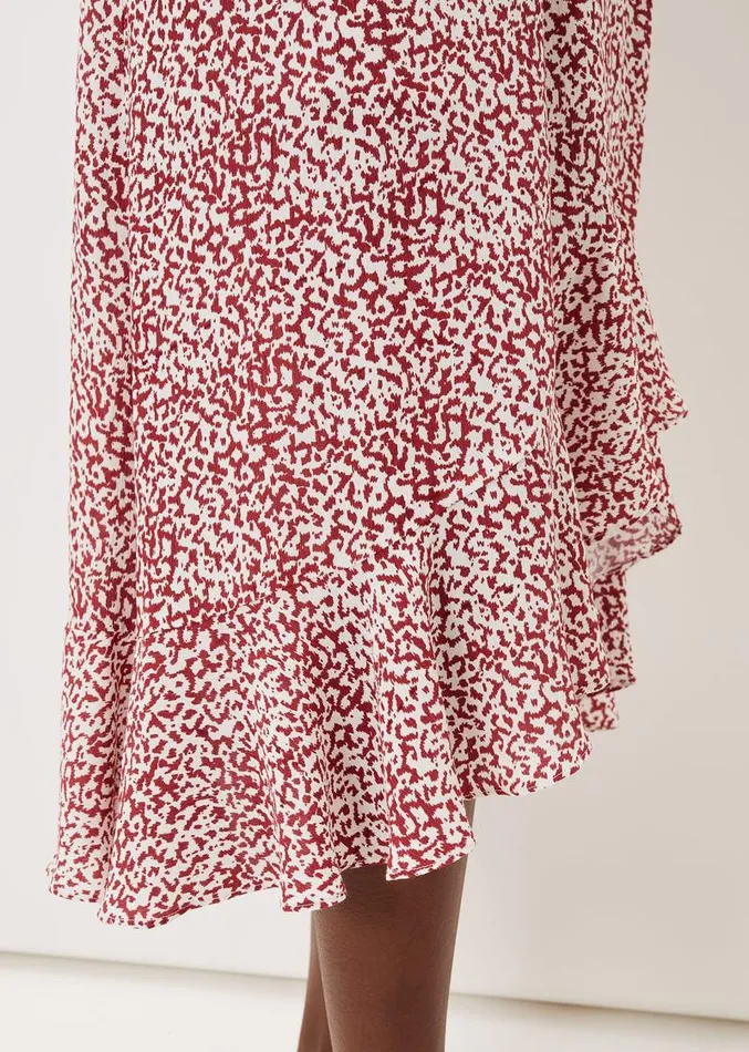 Lara Print Frill Hem Skirt Rustivory Women Phase Eight Skirts